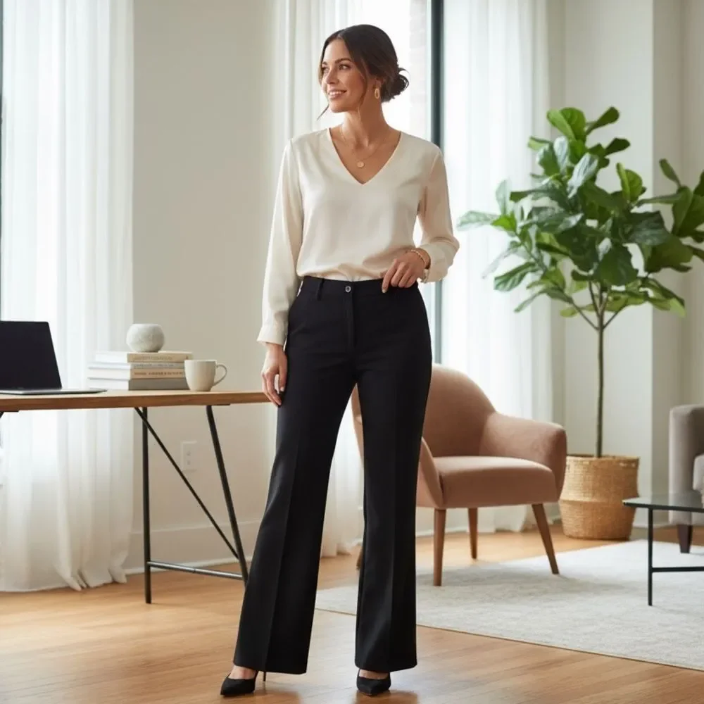 LOFT Black Tailored Trousers